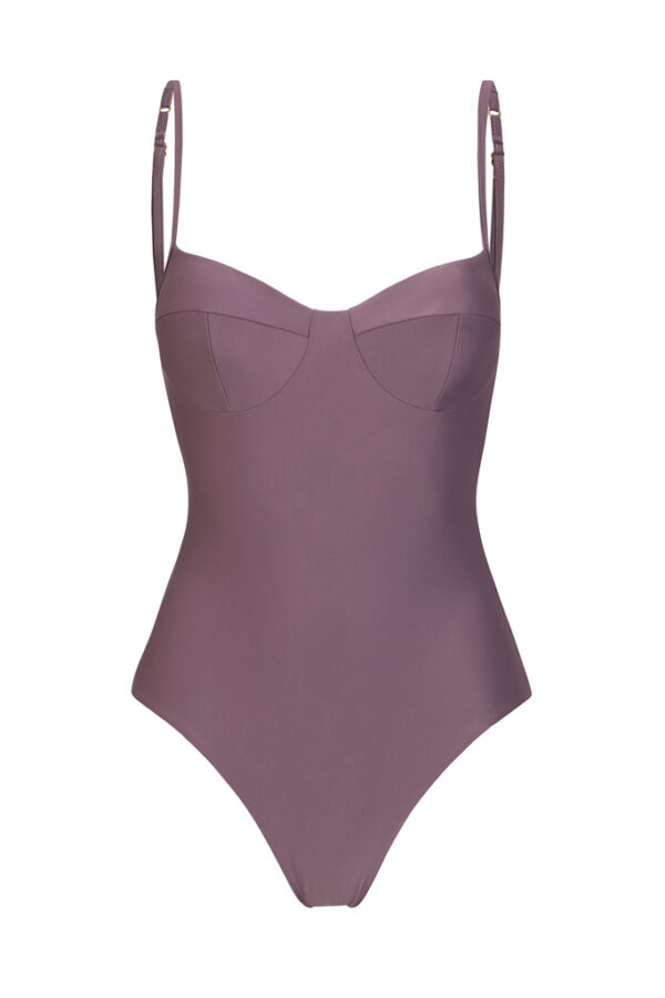 Lilac balconette swimsuit - ILOVEBELOVE