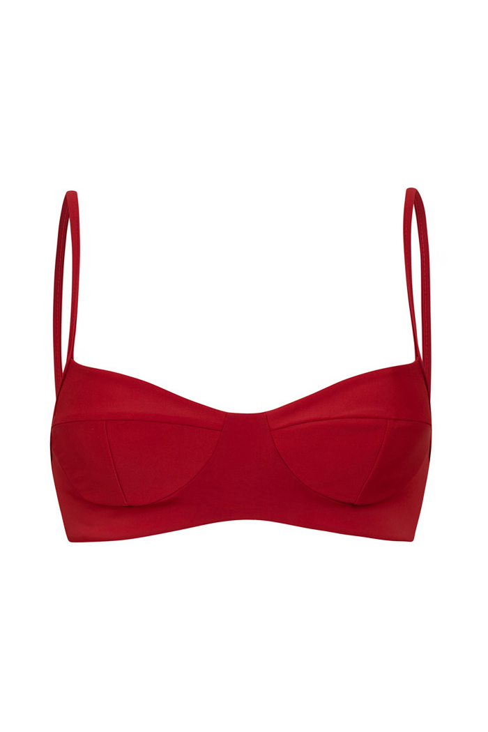 Red balconette bikini top - ILOVEBELOVE